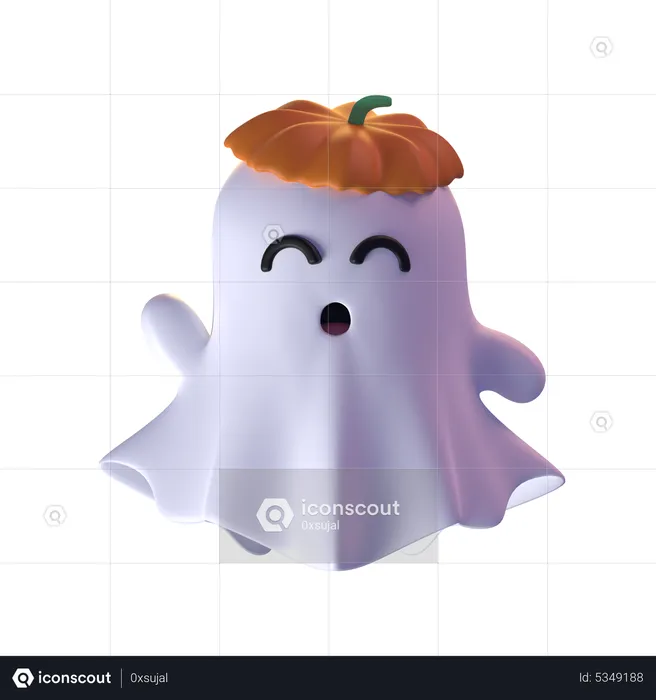 Cute Ghost  3D Icon