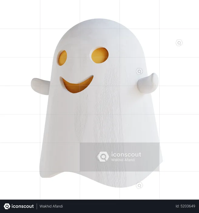 Cute Ghost  3D Icon