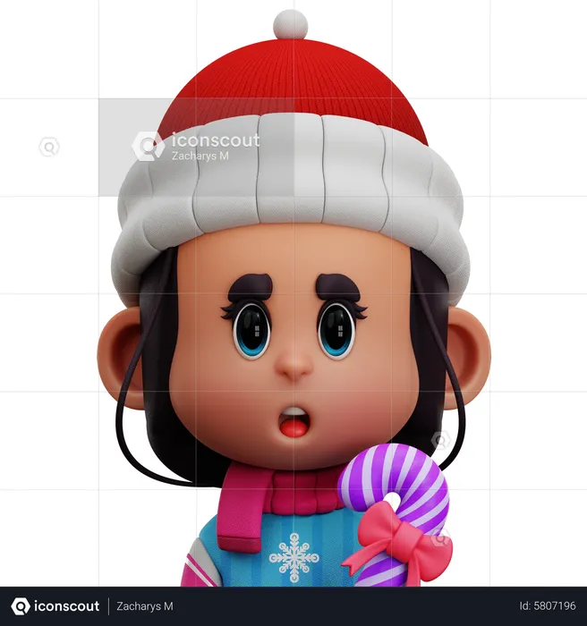 Cute Girl Avatar  3D Icon