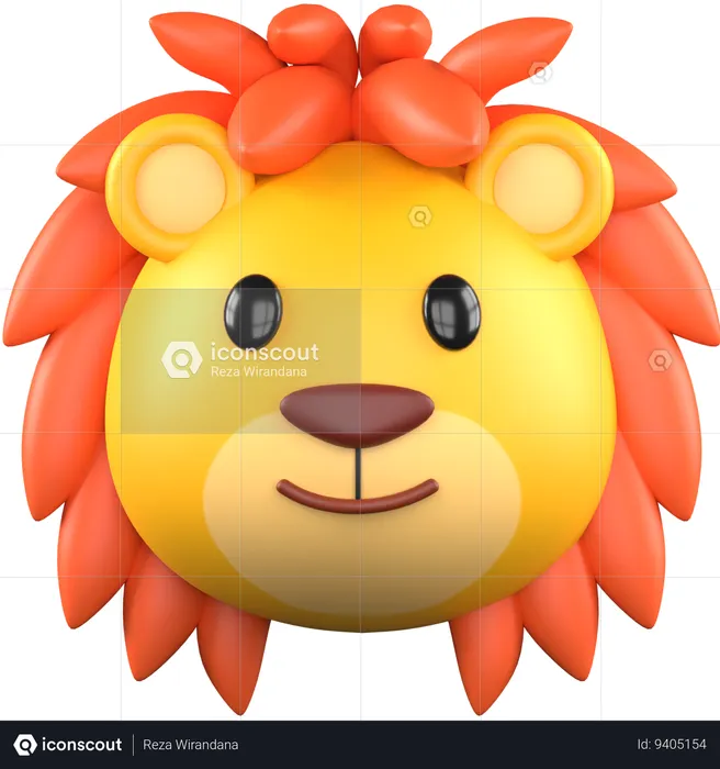 Cute Lion  3D Icon