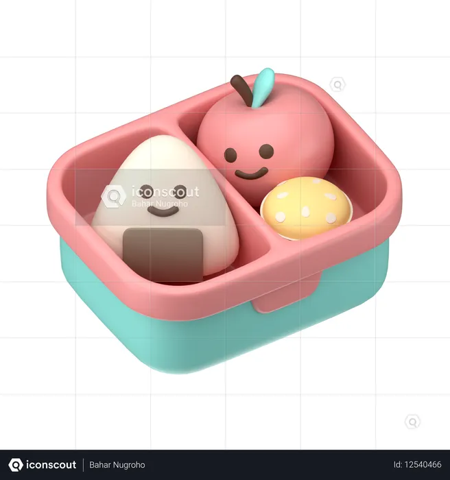 Cute Lunchbox  3D Icon