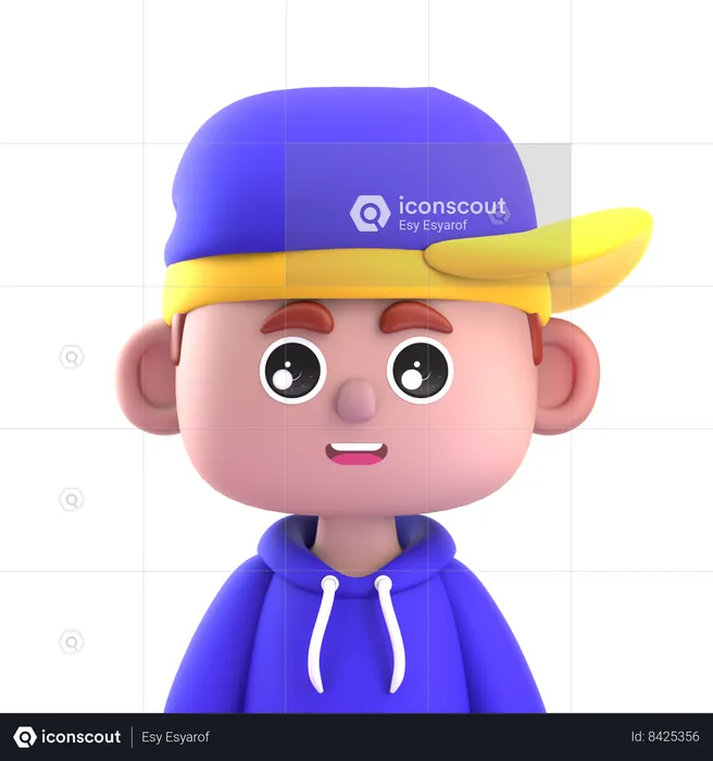 Cute Man  3D Icon