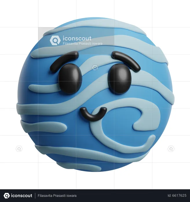 Cute Neptune  3D Icon