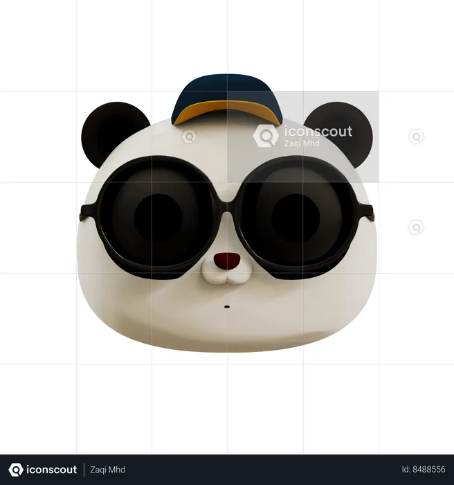 Cute Panda Cool Emoji Emoji 3D Icon