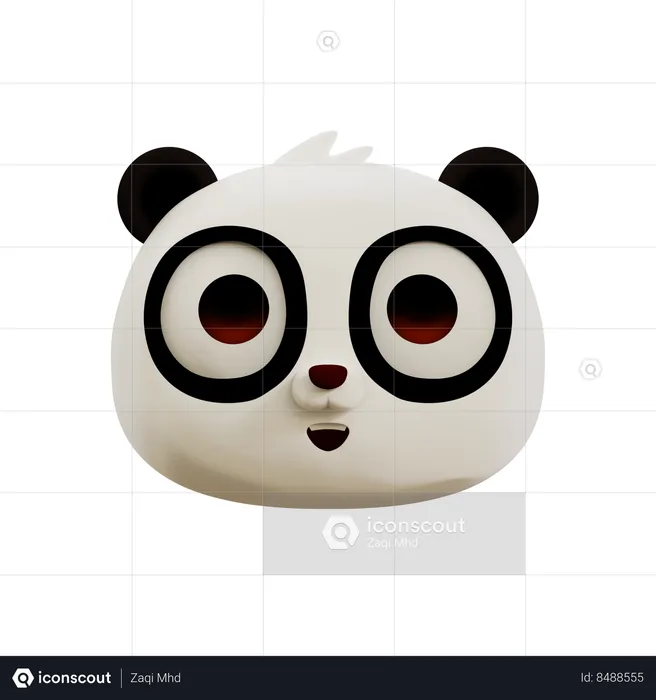 Cute Panda Happy Emoji Emoji 3D Icon