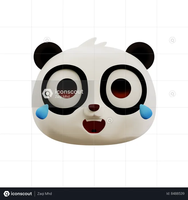 Cute Panda Laughing Out Loud Emoji Emoji 3D Icon