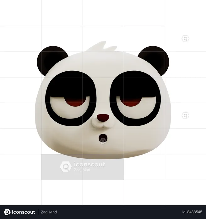 Cute Panda Sleepy Emoji Emoji 3D Icon