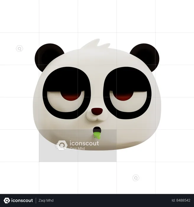 Cute Panda Vomiting Emoji Emoji 3D Icon