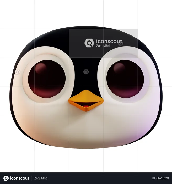 Cute Penguin Emoji 3D Icon