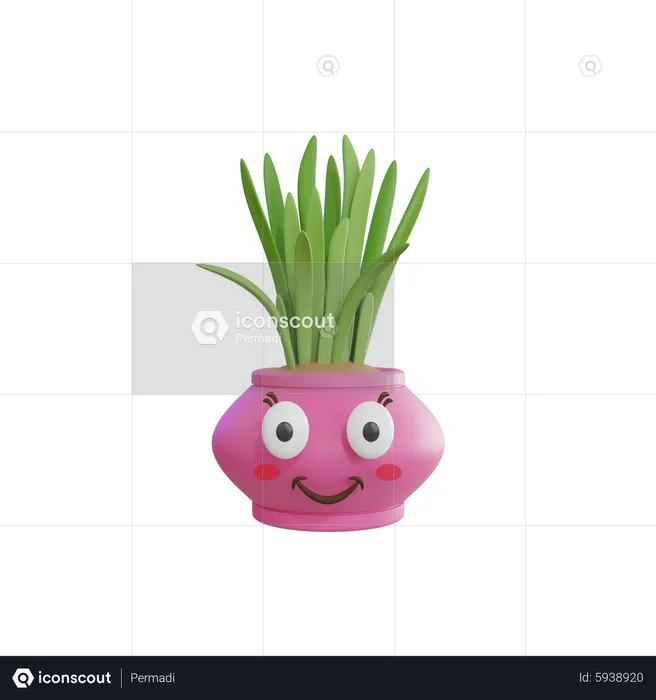 Cute Plant  3D Icon