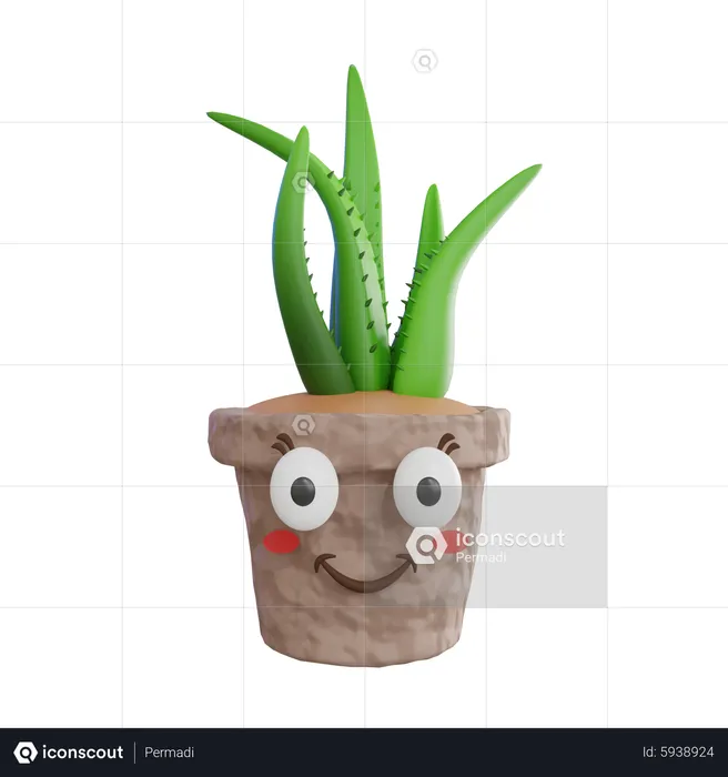 Cute Plant  3D Icon