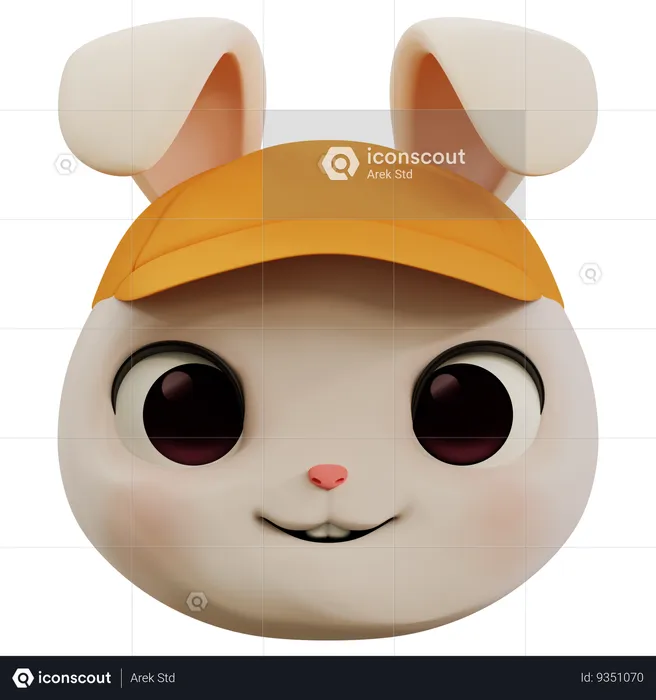 Cute Rabbit Emoji Emoji 3D Icon
