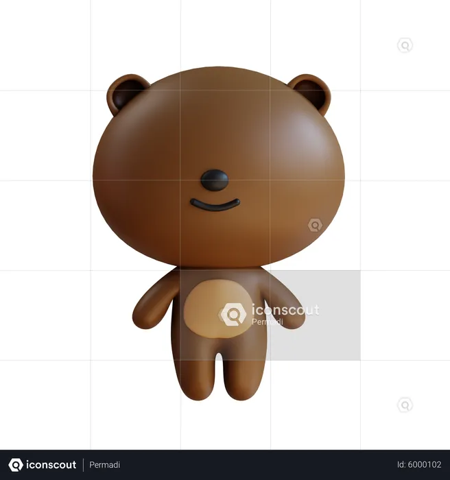 Cute Teddy  3D Icon