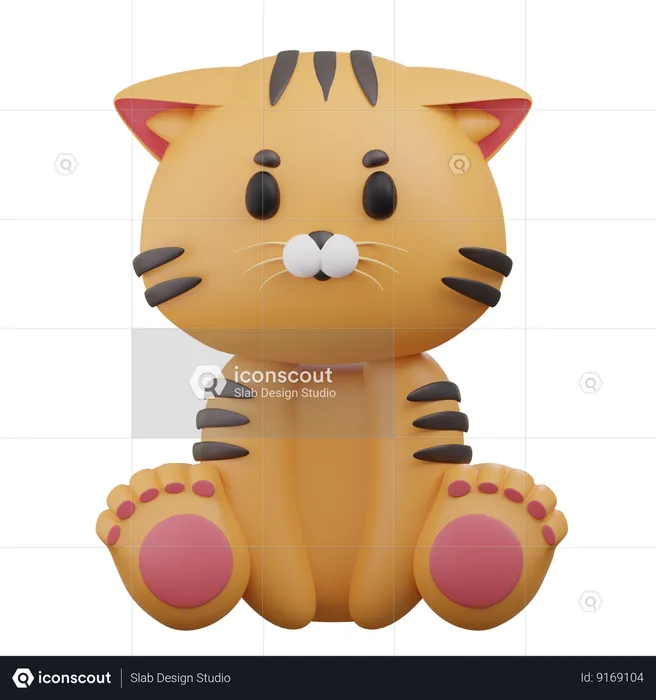 Cute Tiger 2  3D Icon