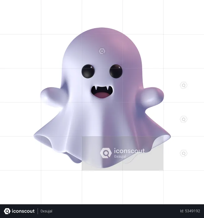 Cute Vampire Ghost  3D Icon