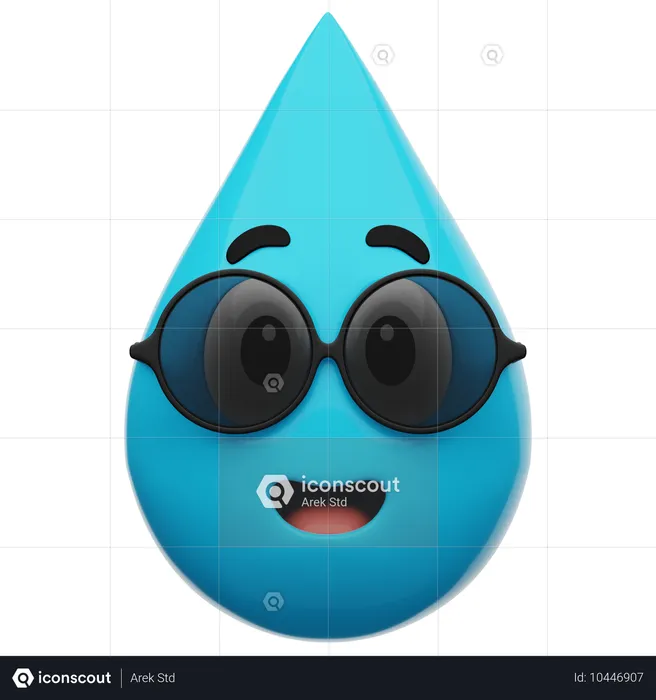 Cute Water Emoji Emoji 3D Icon