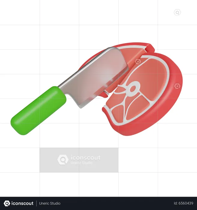 Cutting Steak  3D Icon