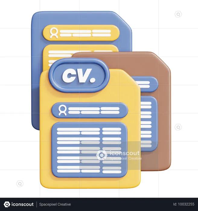 CV  3D Icon