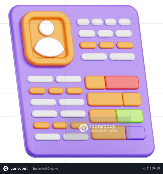 CV  3D Icon