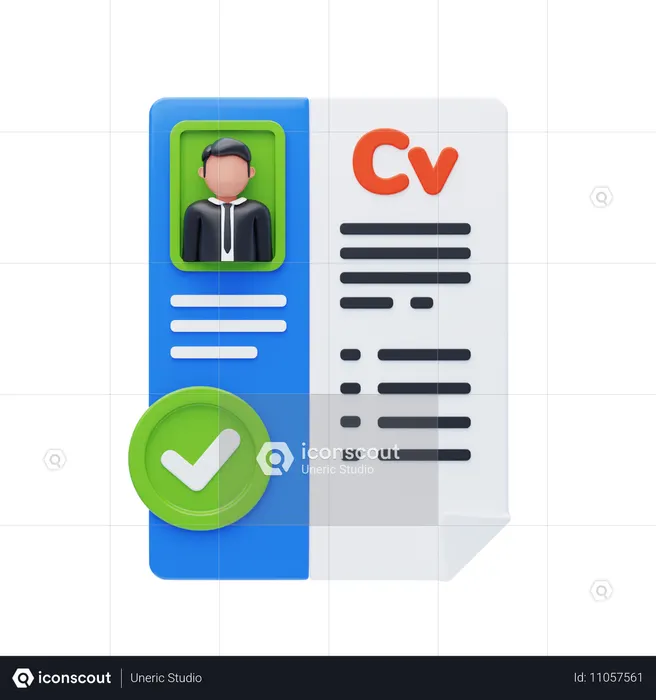Cv  3D Icon