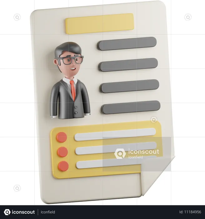 Cv Form  3D Icon