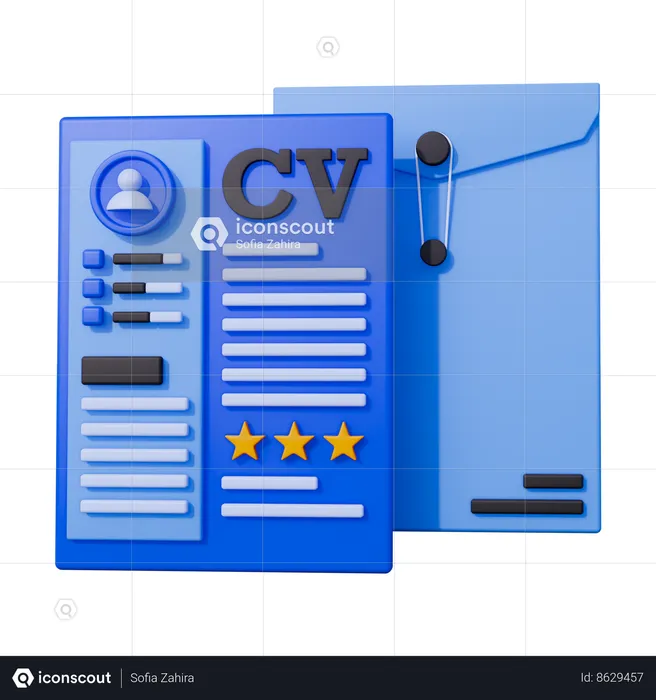 CV Resume  3D Icon