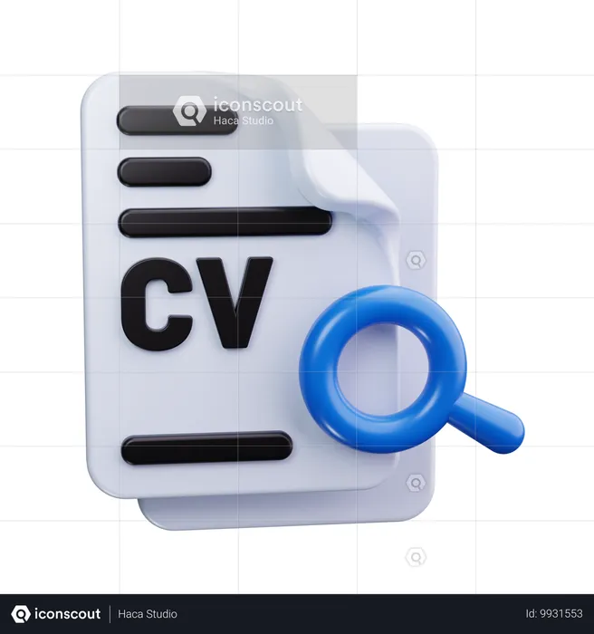 Cv search  3D Icon