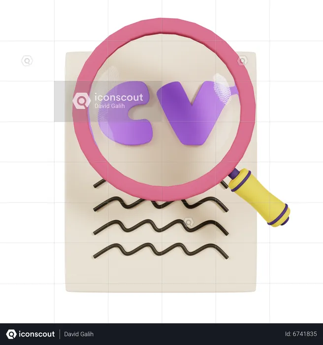 Cv Search  3D Icon