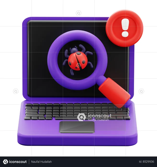 Cyber Bug Alarm  3D Icon