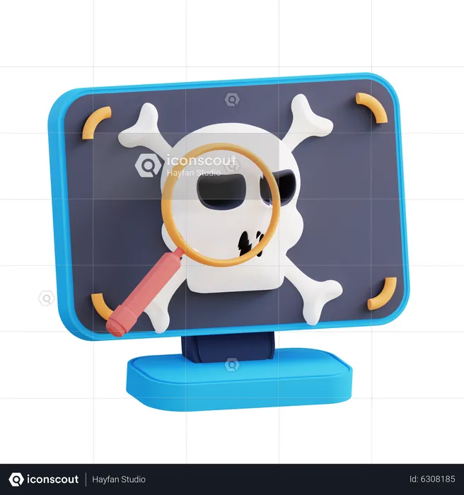 Cyber Crime Analysis  3D Icon