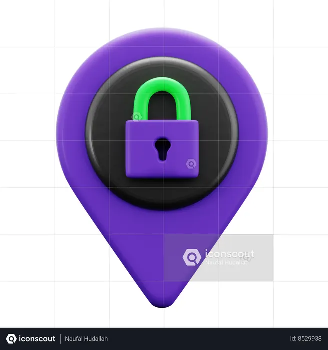 Lieu de la cybercriminalité  3D Icon