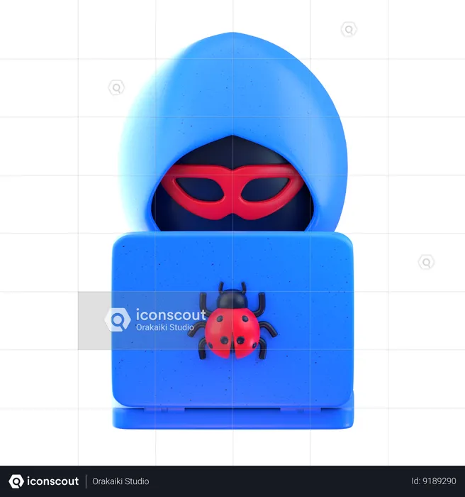 Cyber Hacker  3D Icon