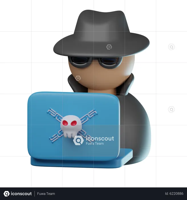 Cyber Hacker  3D Icon