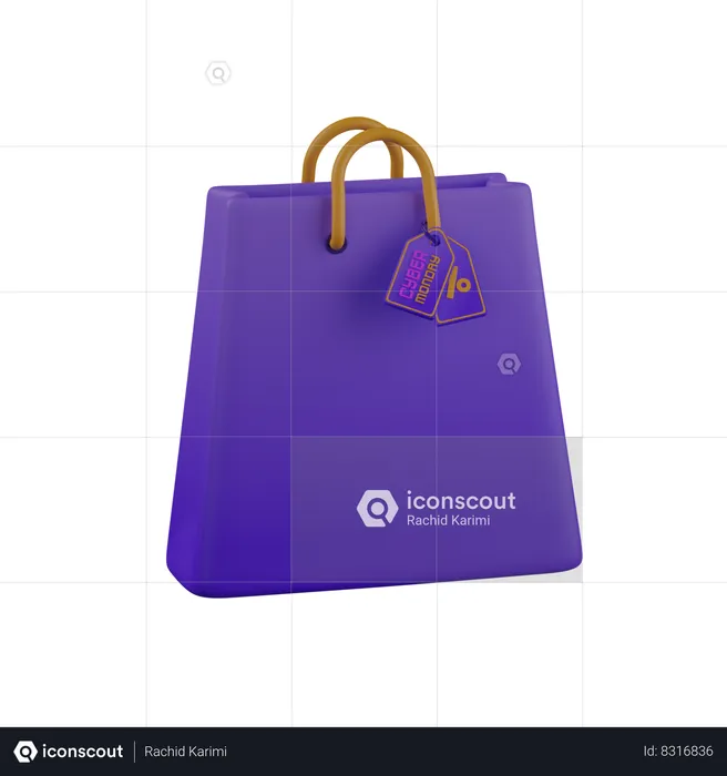 Cyber Monday Bag  3D Icon