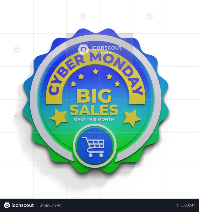 Cyber Monday Big Sale  3D Icon