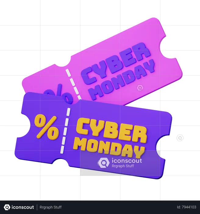 Cyber Monday Coupon  3D Icon