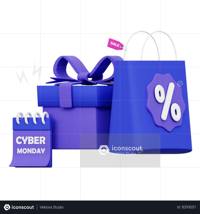 Cyber Monday Gift  3D Icon