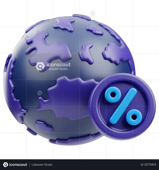 Cyber Monday Globe  3D Icon