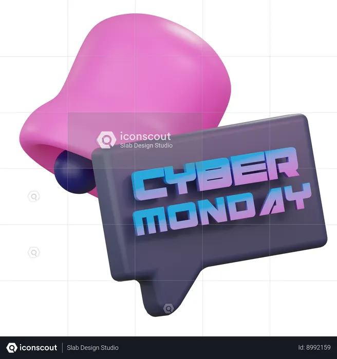 Cyber monday notification  3D Icon