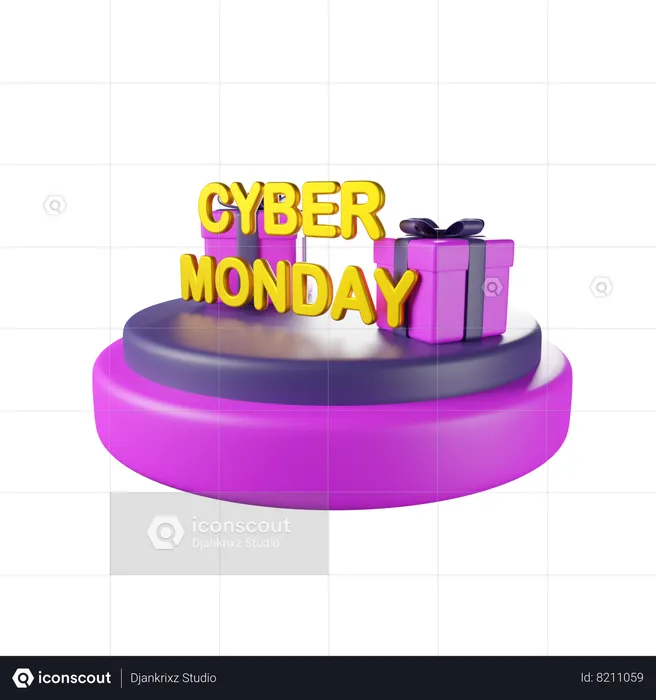 Cyber Monday Podium  3D Icon