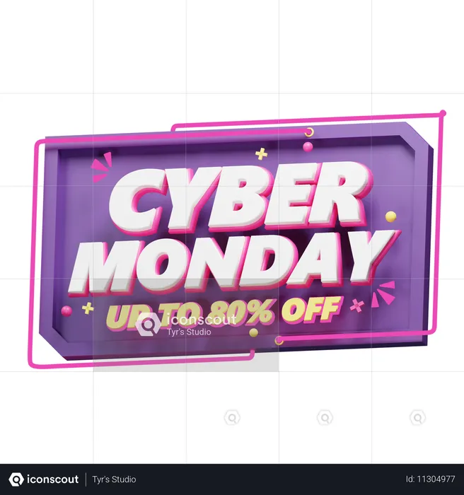 Cyber Monday sale  3D Icon