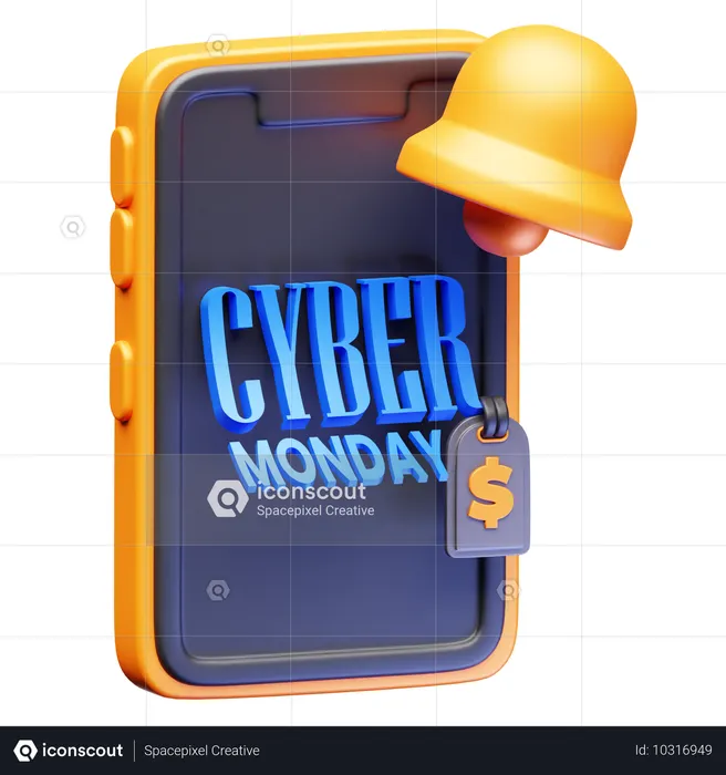 Cyber Monday Shopping  3D Icon