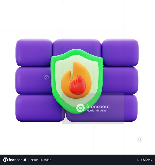 Cyber-pare-feu  3D Icon