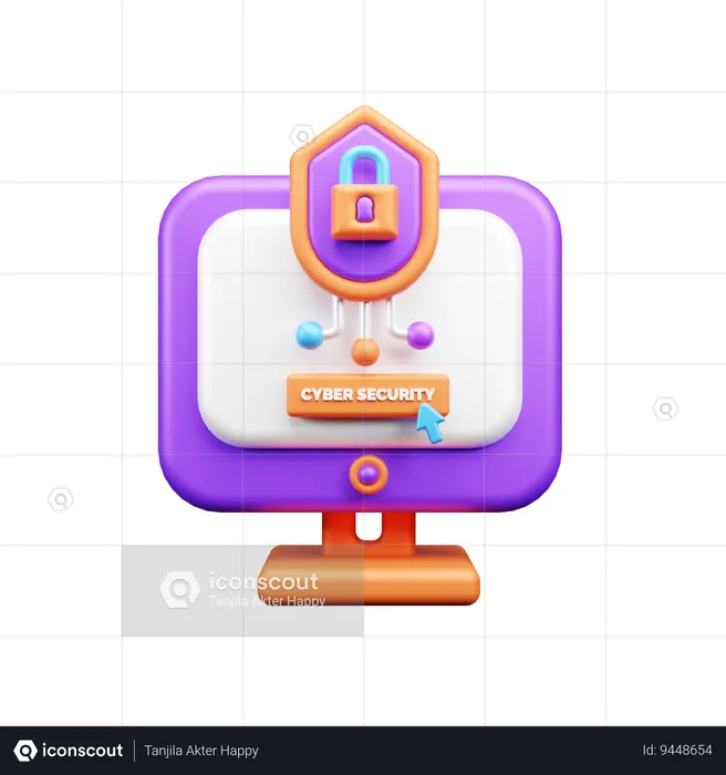 Cyber Security  3D Icon