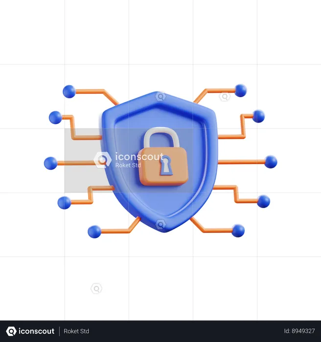 Cyber Security  3D Icon