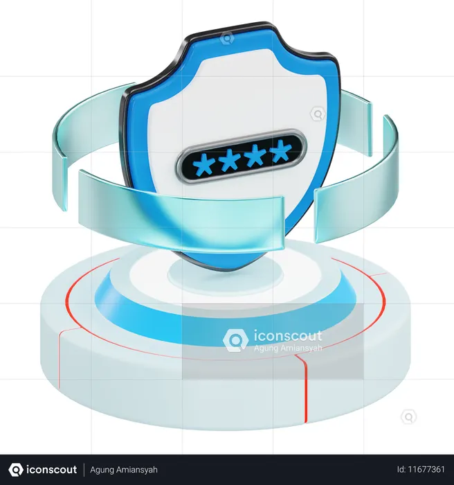 Cyber Security  3D Icon