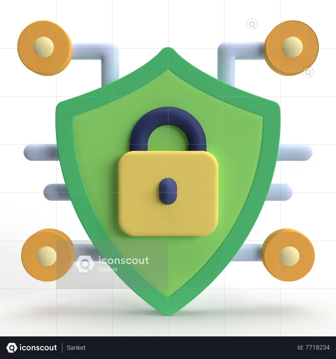 Cyber Security  3D Icon