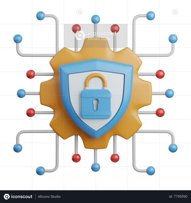 Cyber Security  3D Icon