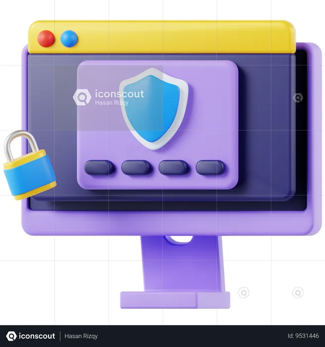 Cyber Security  3D Icon