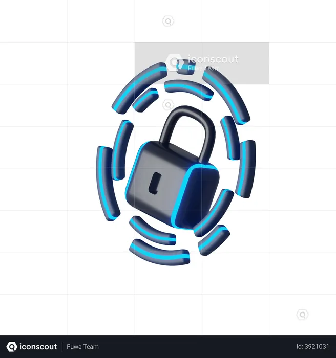 Cyber security  3D Illustration